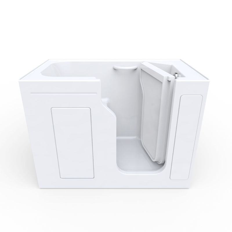 Adamello 1375 Classic - Low Threshold (Easy Entry) Soaker Tub with Nonslip Surface and Rustproof Grab Bar