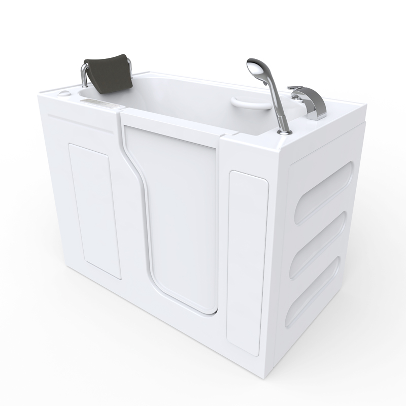 Adamello 1375 Deluxe Microbubbles - Elderly Soaker Tub with Chromotherapy, Headrest, and Fast Drain for Relaxation