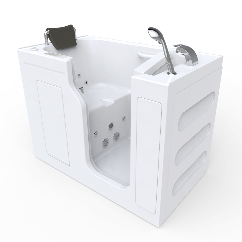 Adamello 1375 Deluxe Microbubbles - Elderly Soaker Tub with Chromotherapy, Headrest, and Fast Drain for Relaxation