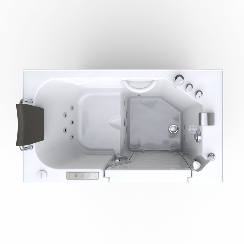 Adamello 1375 Deluxe Microbubbles - Elderly Soaker Tub with Chromotherapy, Headrest, and Fast Drain for Relaxation