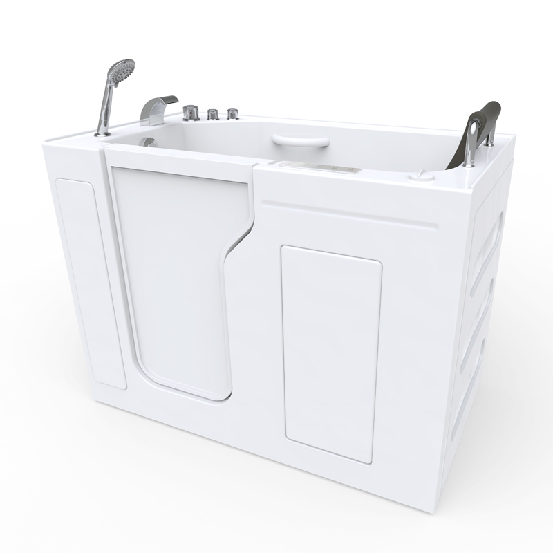 Adamello 1375 Deluxe Microbubbles - Elderly Soaker Tub with Chromotherapy, Headrest, and Fast Drain for Relaxation