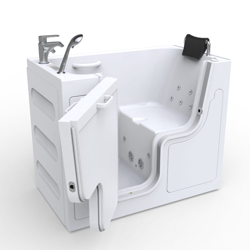 Cortina 1375 Deluxe Microbubbles - Thermostat Step In Bathtub With Whirlpool For Water Air Jet Massage