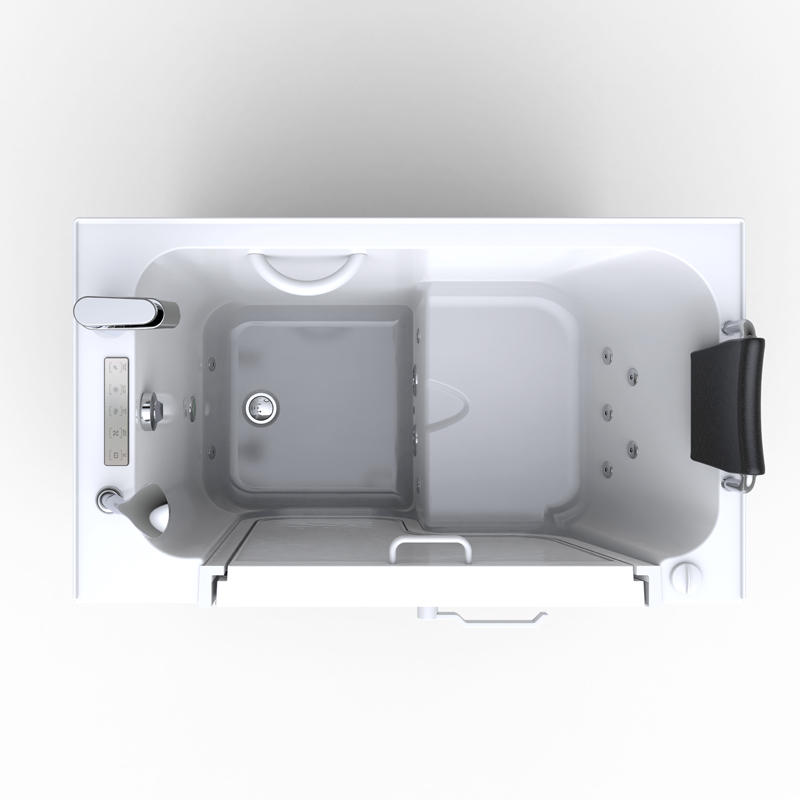 Cortina 1375 Deluxe Microbubbles - Thermostat Step In Bathtub With Whirlpool For Water Air Jet Massage