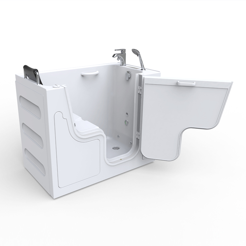 Cortina 1375 Deluxe Microbubbles - Thermostat Step In Bathtub With Whirlpool For Water Air Jet Massage