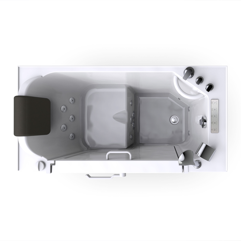 Monterosa 1366 Deluxe Microbubbles - perfect for Pregnant Women, Easy To Bathe Walk In Bathtub For A Sit Down Shower