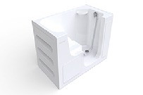 soaker tub with rustproof grab bar