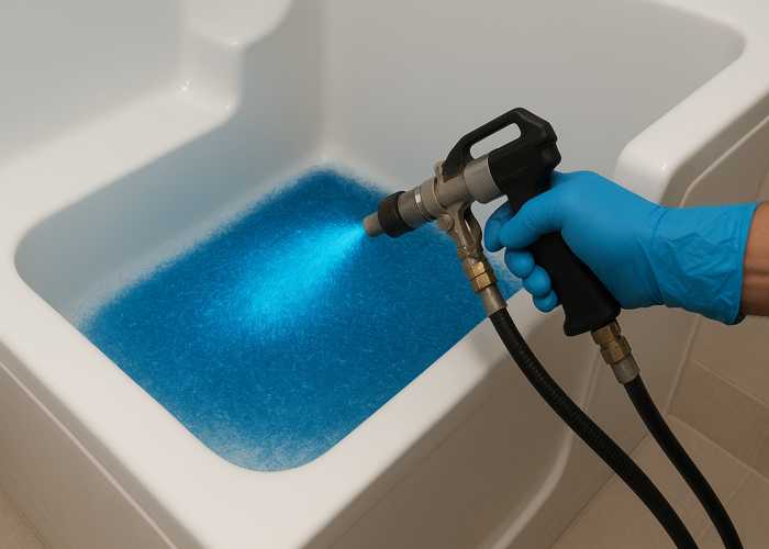 Why is a chop and flue gun better than manual application?