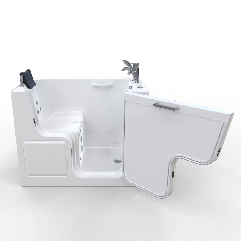 Moena 1271 Deluxe Temperature Walk In Bath For Seniors with water jets, air jets and temperature control