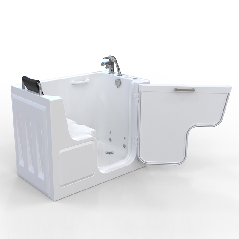 Moena 1271 Deluxe Temperature Walk In Bath For Seniors with water jets, air jets and temperature control