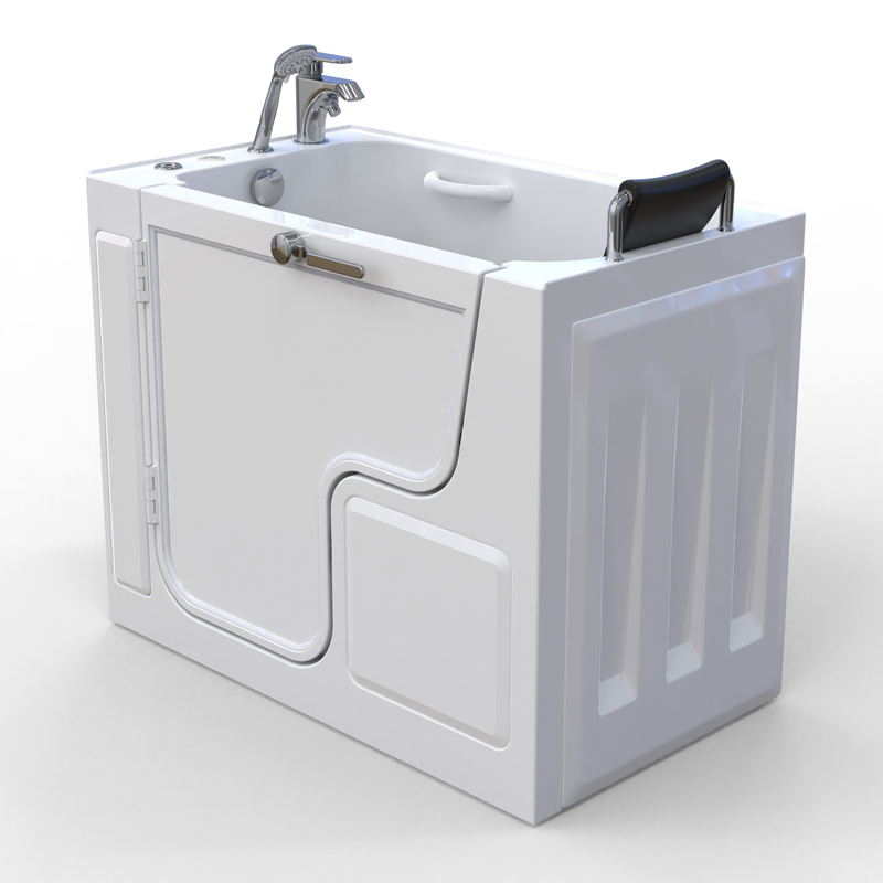 Moena 1271 Deluxe Temperature Walk In Bath For Seniors with water jets, air jets and temperature control