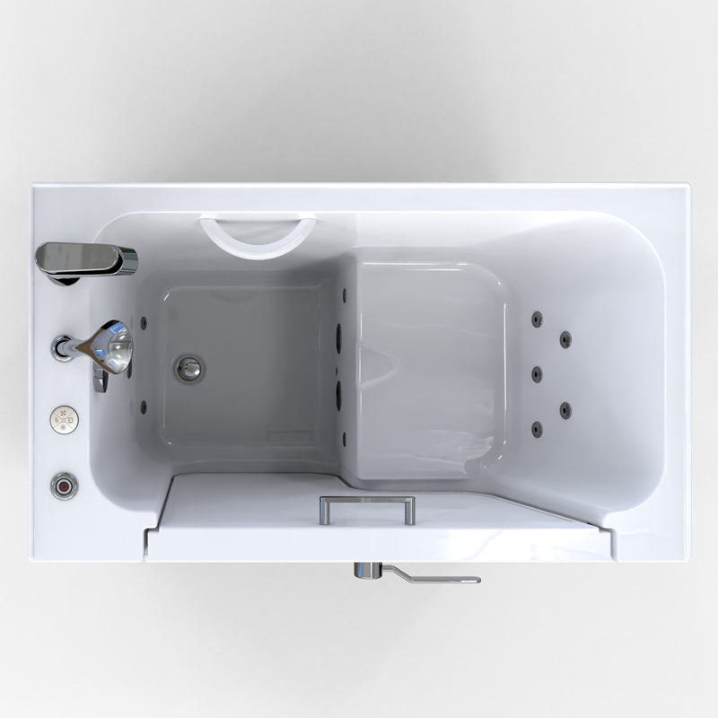 Cortina 1375 Deluxe Microbubbles - Extra Tall Walk-In Bathtub with Microubbles