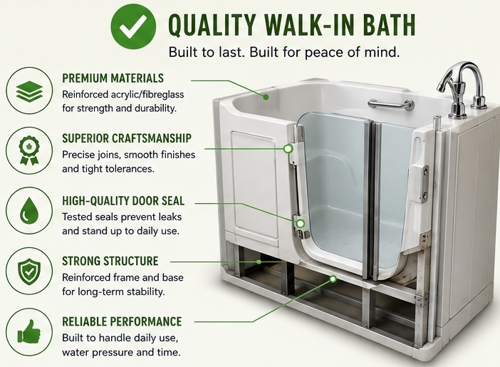 Walk In Baths Are Not All Built the Same: Why Quality Matters