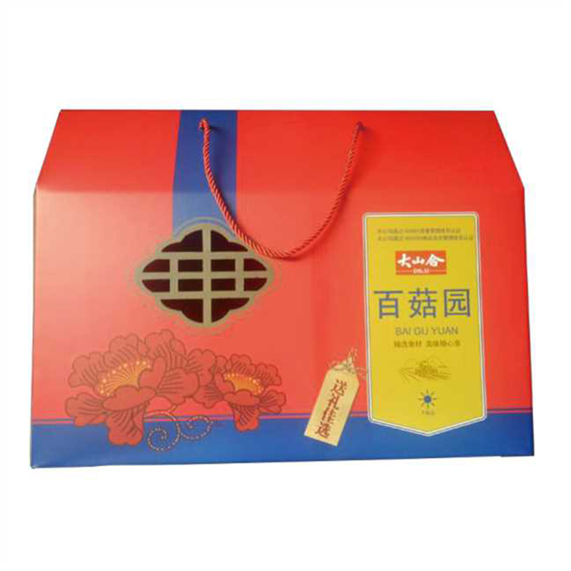 Caixa de presente com cogumelos extragrandes