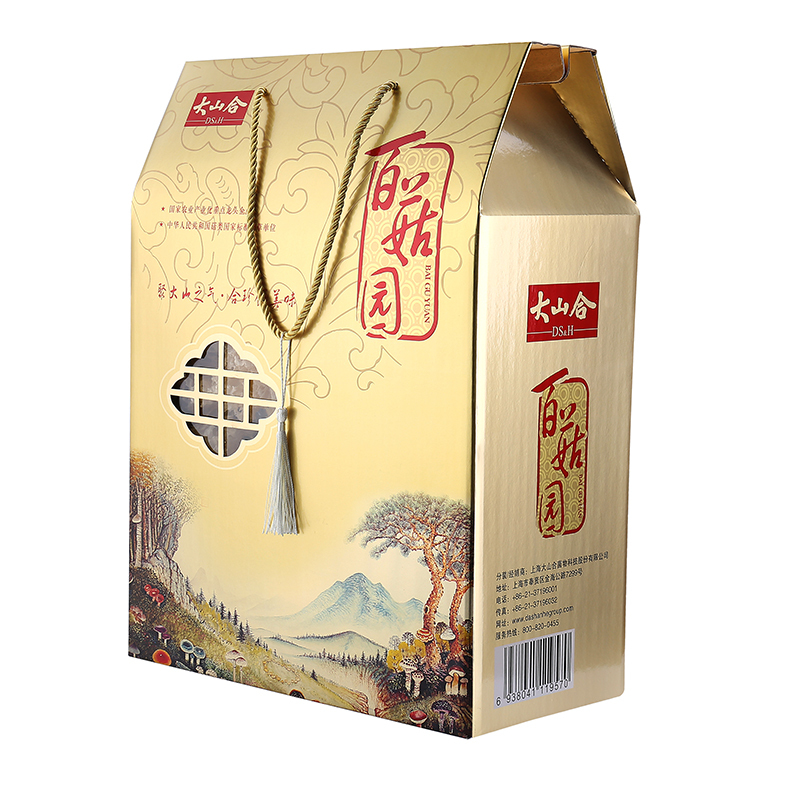 Caixa de presente com cogumelos extragrandes