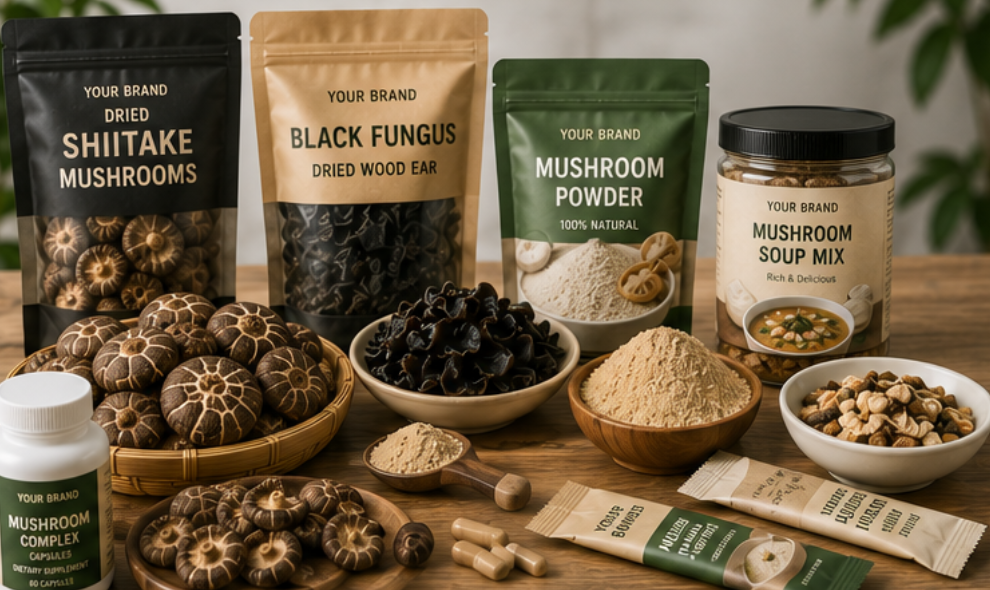 private label mushroom products