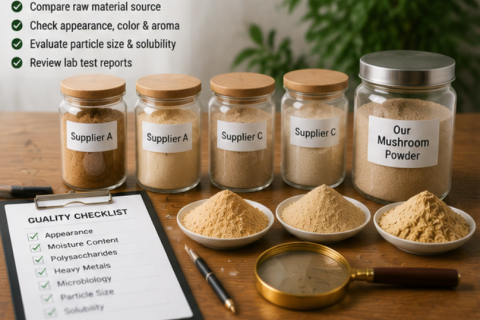 How To Compare Mushroom Powder Suppliers For Functional Foods