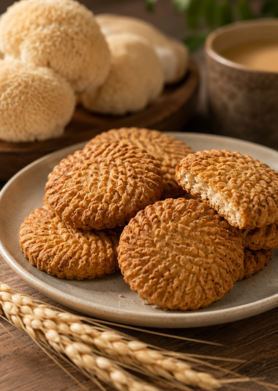 Hericium Mushroom Biscuits Hericium Mushroom Biscuits