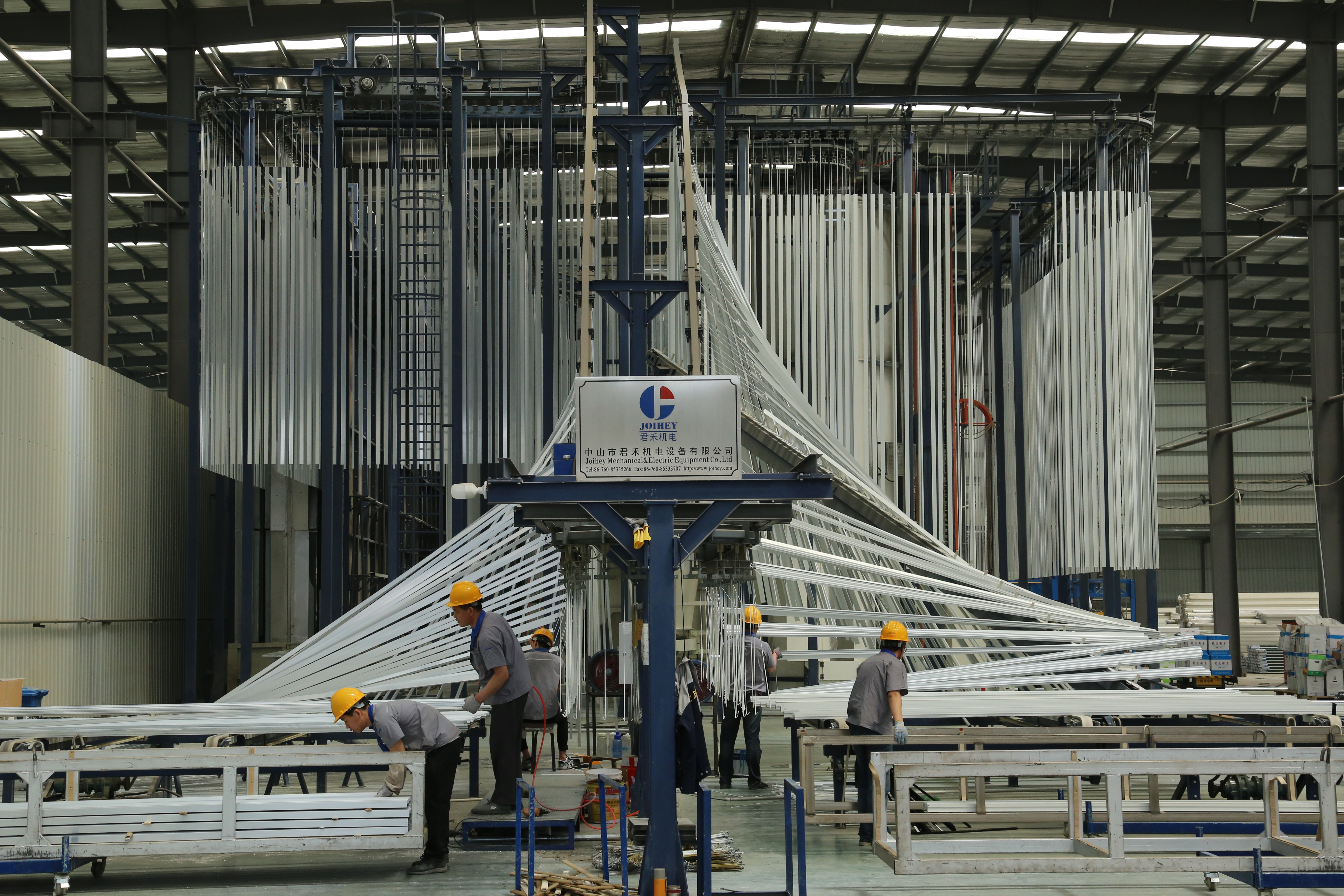 Powder coating production line