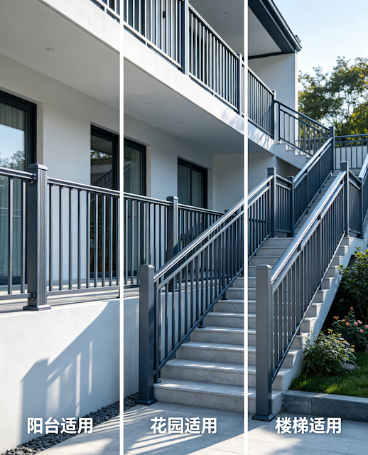 Outdoor Aluminum Fence Balustrade For Balcony Garden Staircase
