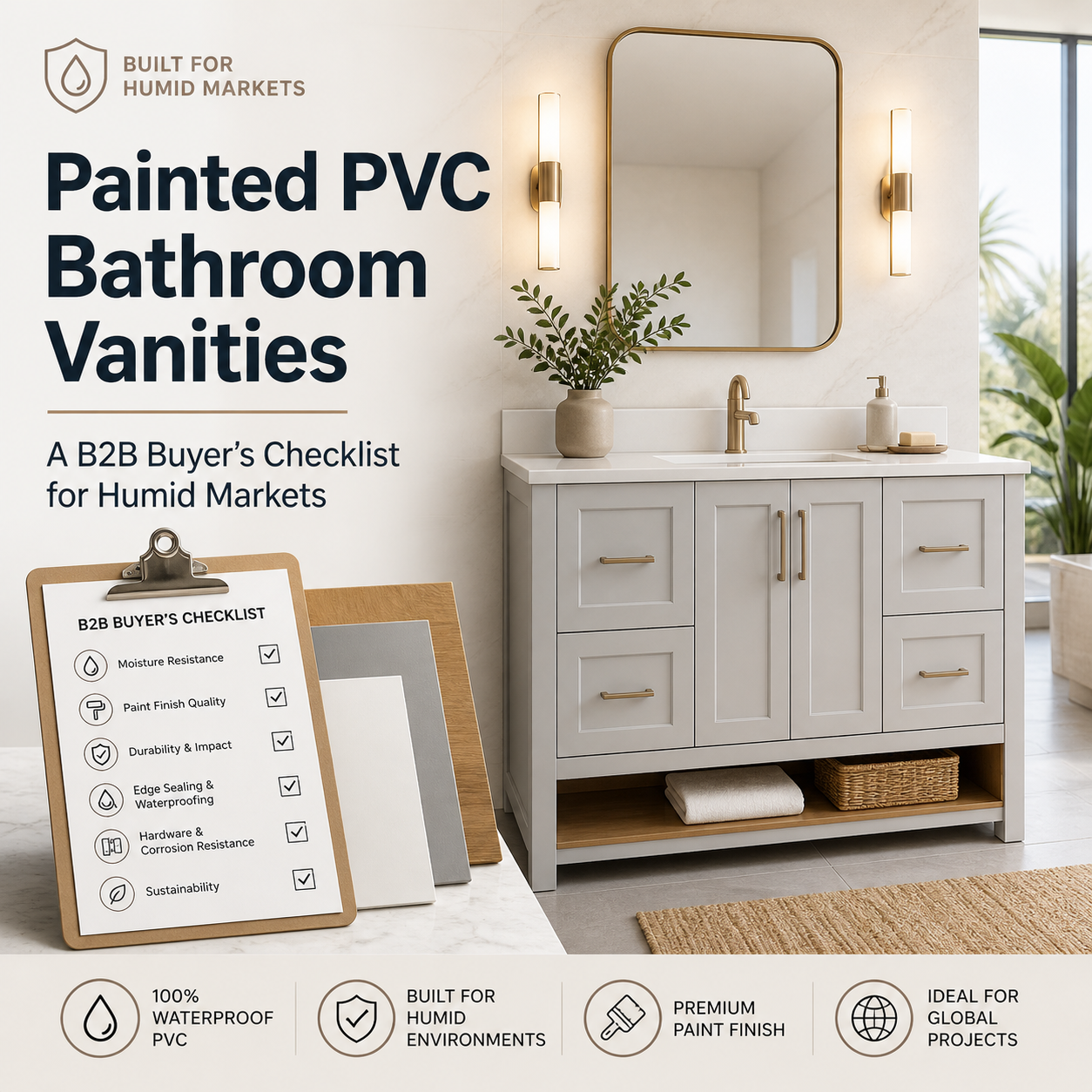 How to Choose Painted PVC Bathroom Vanities for Humid Markets: A B2B Buyer’s Checklist