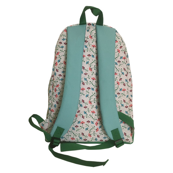 Encantadora mochila escolar con estampado de flores para niña