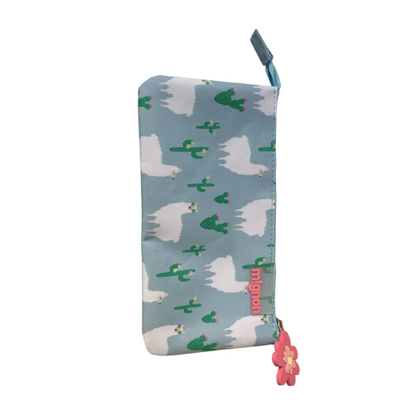 Triple zipper pencil case;