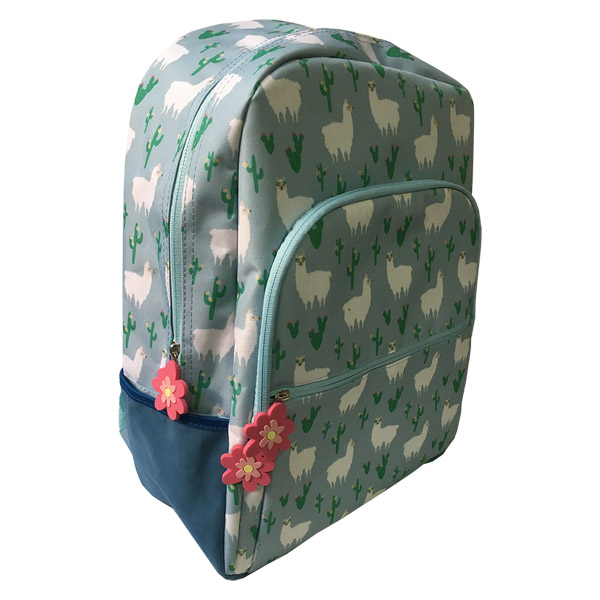 Bolso escolar grande estampado con motivo de alpaca