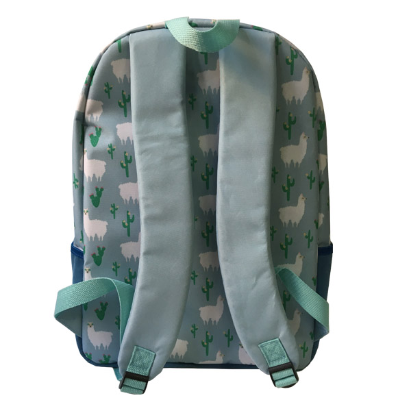 Bolso escolar grande estampado con motivo de alpaca