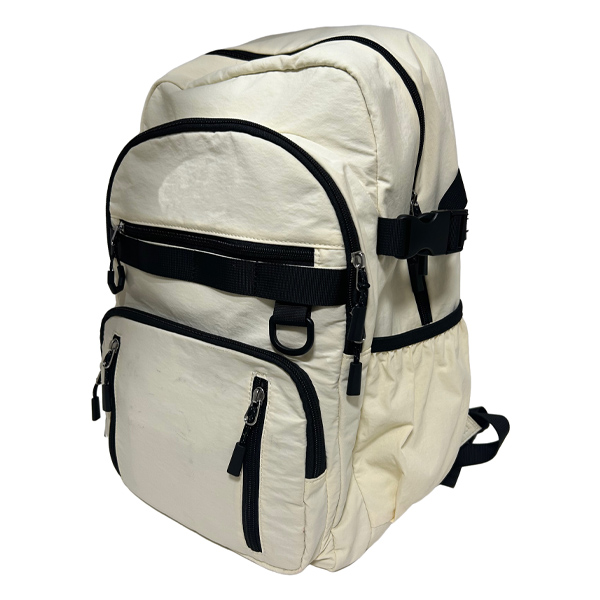 Mochila escolar Campus en color blanco roto