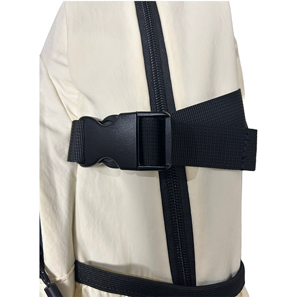 Mochila escolar Campus en color blanco roto