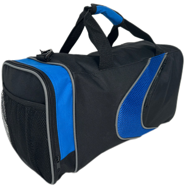 Duffle bag, handbag black and red