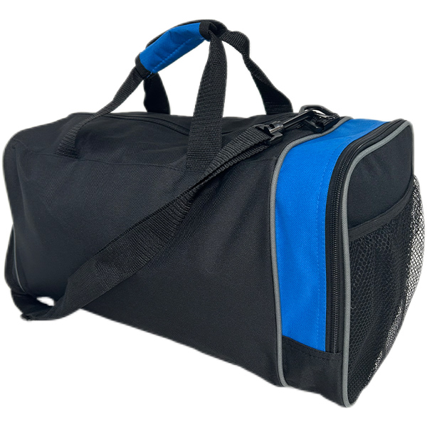 Duffle bag, handbag black and red