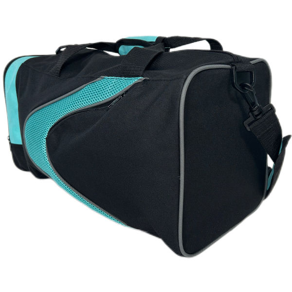 Duffle bag, handbag black and red