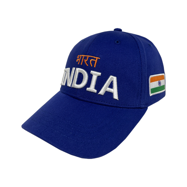 Gorras de 6 paneles de la Copa Asiática; gorra curva de India con tela de sarga de algodón