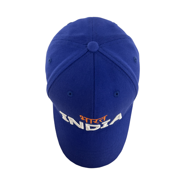 Gorras de 6 paneles de la Copa Asiática; gorra curva de India con tela de sarga de algodón