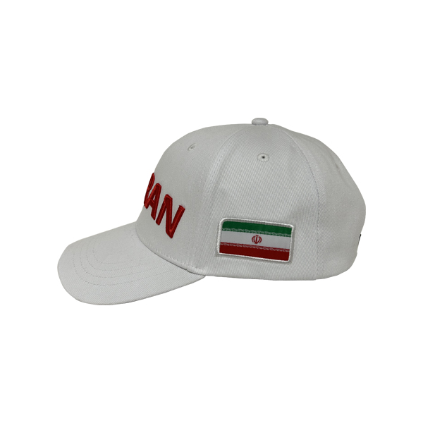 Gorra de 6 paneles de la Copa Asiática; gorra curva iraní con tejido de algodón de sarga