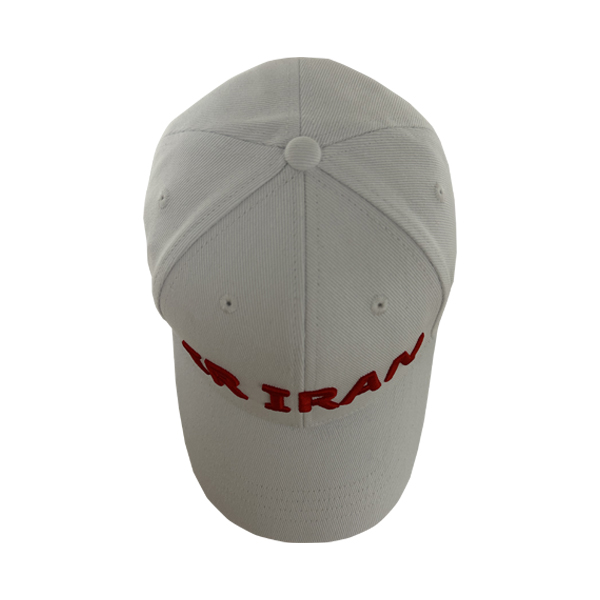Gorra de 6 paneles de la Copa Asiática; gorra curva iraní con tejido de algodón de sarga
