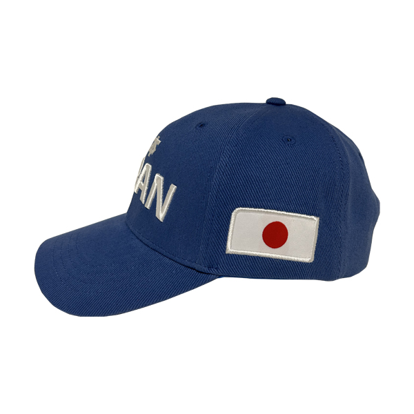 Gorra de 6 paneles de la Copa Asiática; gorra curva japonesa con tejido de algodón Twill