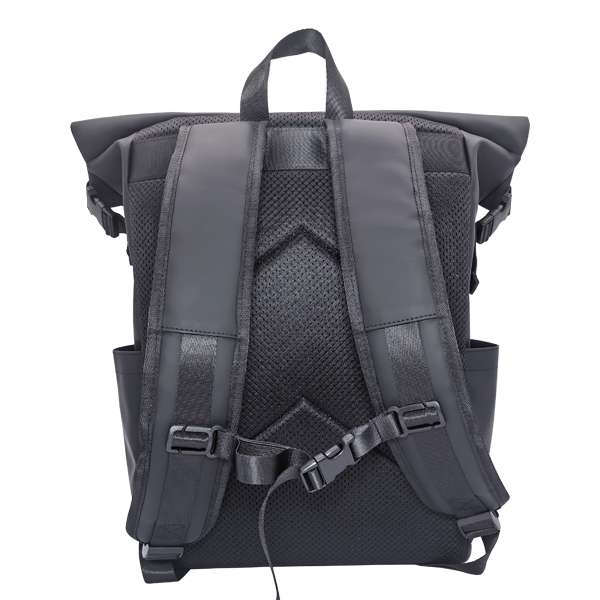 Mochila de piel sintética mate, funda para portátil