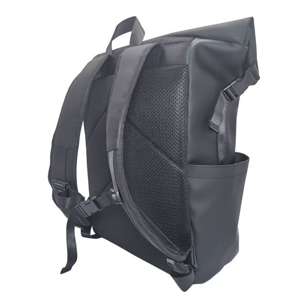 Mochila de piel sintética mate, funda para portátil