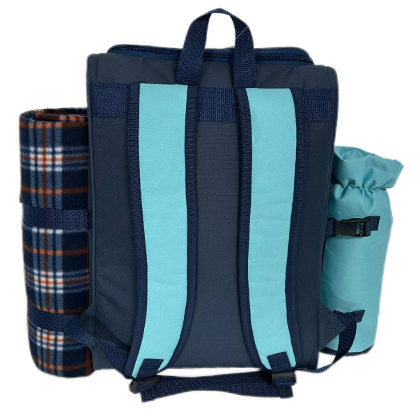 حقيبة ظهر تبريد للنزهات لأربعة أشخاص؛ حقيبة تبريد للنزهات مع ملحقات؛ حقيبة تبريد معزولة