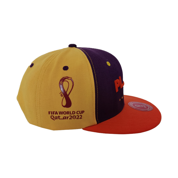 Gorra snapback; gorra de copa alta; gorra con bordado 3D, gorra estilo Mundial