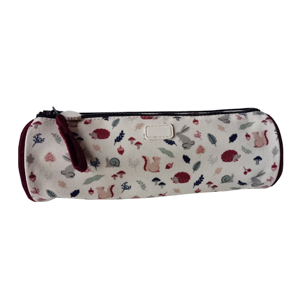 round shape pencil case; zipper pencil pouch