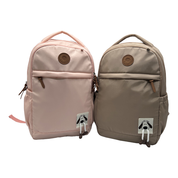 Imitation memory fabric school bag; school backpack set, rucksack