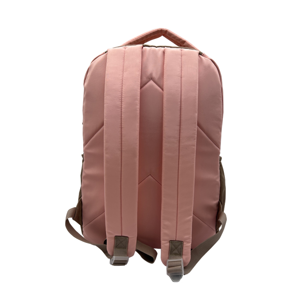 Twill fabric contrast color backpack; school backpack, rucksack