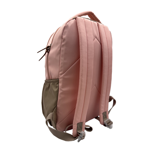 Twill fabric contrast color backpack; school backpack, rucksack