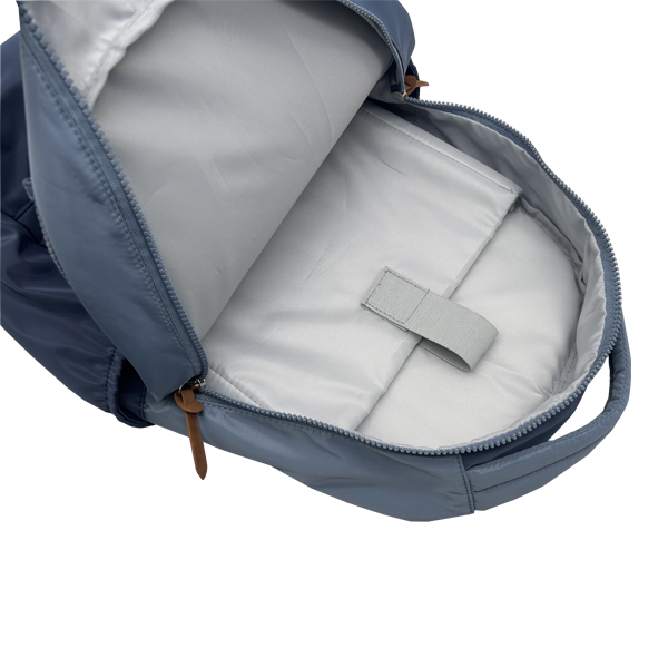 Twill fabric contrast color backpack; school backpack, rucksack