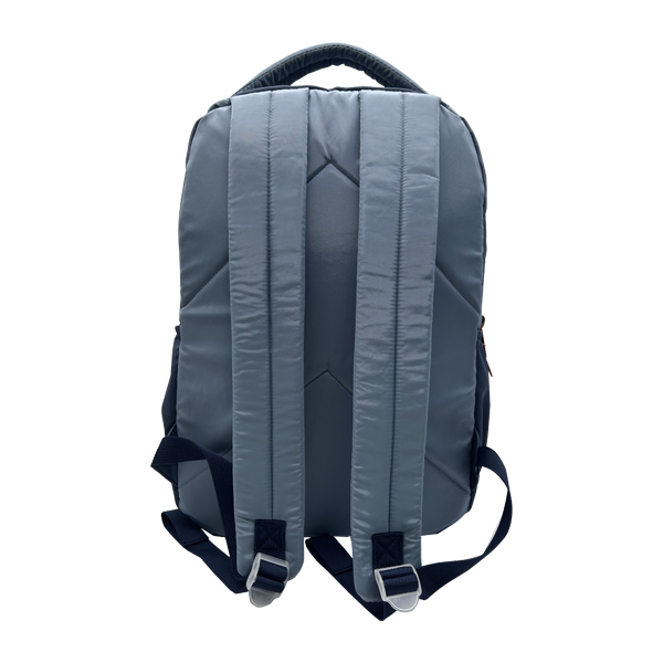 Twill fabric contrast blue color backpack; school bag Daypack