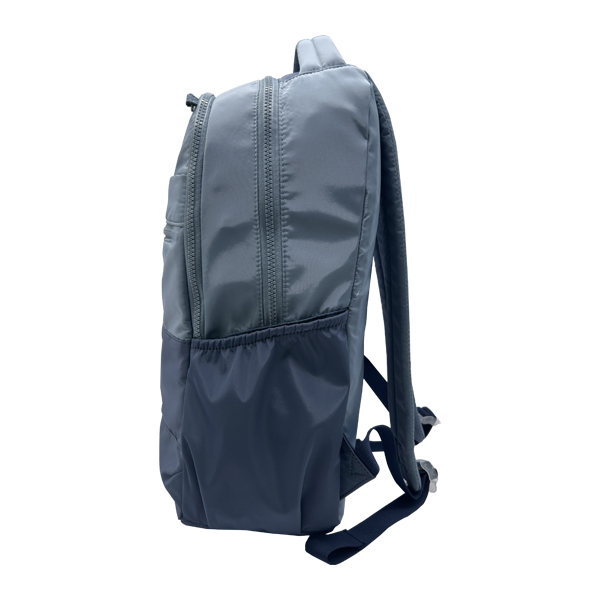 Twill fabric contrast blue color backpack; school bag Daypack