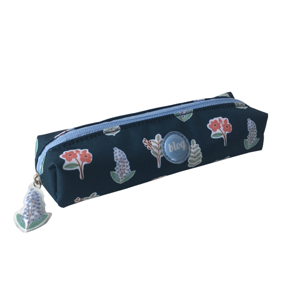 square shape pencil case; zipper pencil pouch